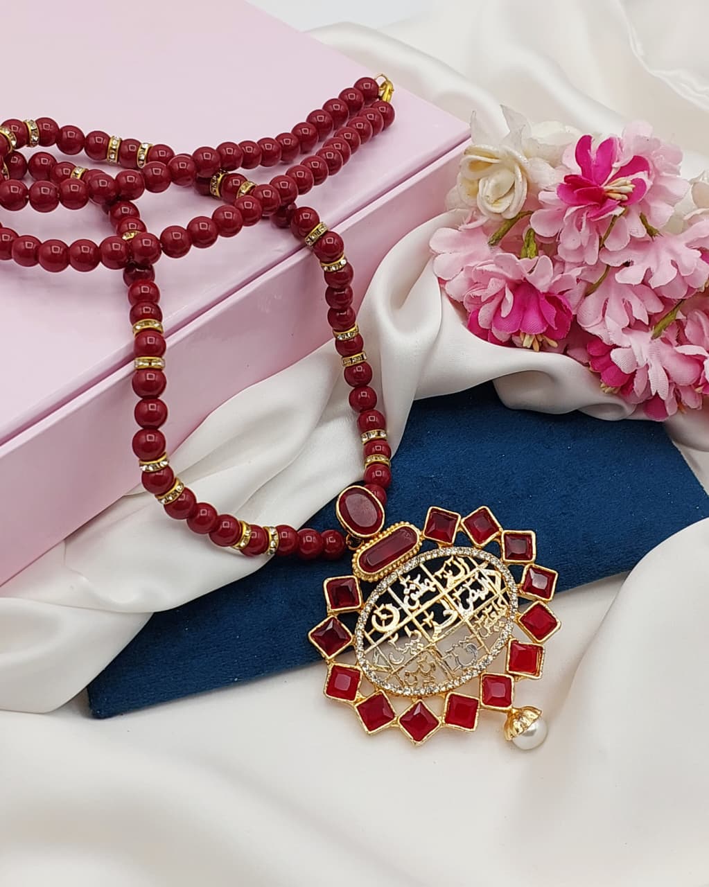 Beautiful fine quality calligraphy pendent with mala