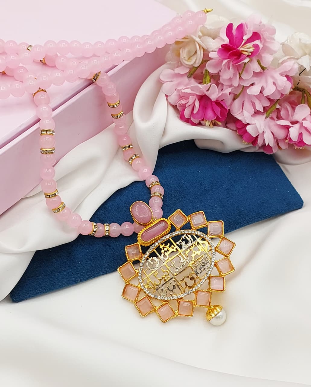 Beautiful fine quality calligraphy pendent with mala