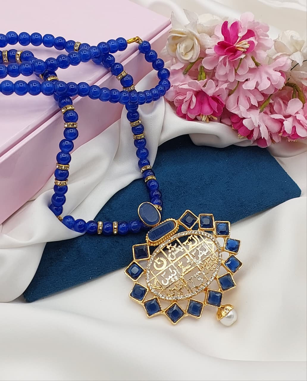 Beautiful fine quality calligraphy pendent with mala